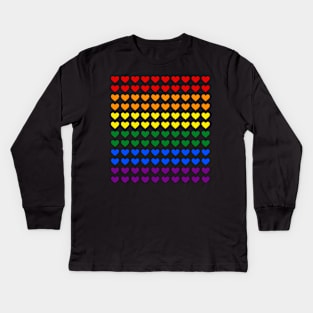 heart pattern - gay Kids Long Sleeve T-Shirt